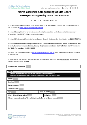 Raising a concern form Raising a concern form