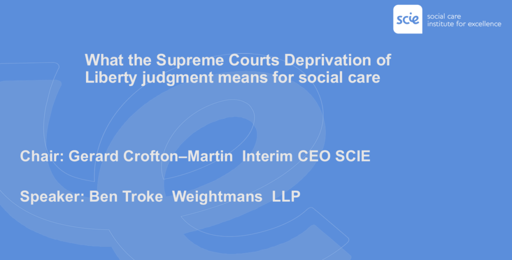 DoLS - SCIE webinar